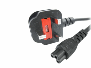 Power Cable for laptop adapter / charger C5 3 pin UK