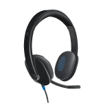 Logitech H540 USB Wired Headset – Stereo Sound, USB Connection, Comfortable Fit – Black