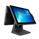 Durable Aluminum Housing POS System ZP-A250 with a 15-inch capacitive touch screen and multiple connectivity ports, ideal for businesses and retail use.