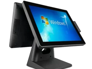 Durable Aluminum Housing POS System ZP-A250 with a 15-inch capacitive touch screen and multiple connectivity ports, ideal for businesses and retail use.