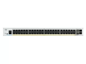 Cisco C1000-48P-4X-L switch with 48 PoE+ ports and 4 10GbE SFP+ uplinks for enhanced network performance and scalability.