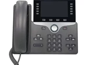 Cisco CP-8811-K9 8800 Series VoIP desk phone with 5-inch display and HD audio for professional communication.