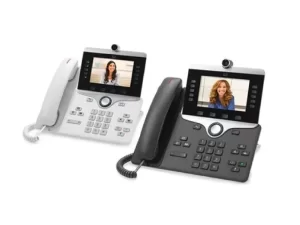 Cisco 8865-K9 IP Phone with 5-line VoIP, HD video calling, Bluetooth, Wi-Fi, and a 5-inch color display for enhanced office communication.