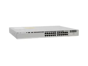 Cisco Catalyst 9300 24-Port POE+ Switch (C9300-24P-A) providing high-performance connectivity with PoE+ support for seamless power and data delivery.