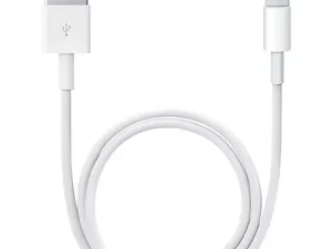 A 0.5-meter Lightning to USB cable with a sleek white design, ideal for fast charging and data transfer for Apple devices, available at Translink Kuwait.
