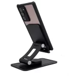 Phone Holder 360 Degree Stand – Foldable and Liftable Desktop Stand for Smartphones (NO.S188) in Black