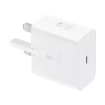 Samsung 25W Power Adapter with USB-C port for super-fast charging.