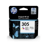 HP 305 Tri-Color Ink Cartridge – High-quality, vibrant tri-color ink for up to 100 pages, compatible with HP DeskJet and HP Ink Advantage printers.