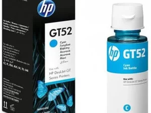 HP GT52 Cyan Ink Cartridge (M0H54AE) – High-yield cyan ink for vibrant, professional-quality prints. Compatible with HP Ink Tank printers.