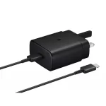 Samsung 45W PD Adapter in white with a USB-C port for fast charging.