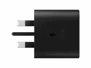 Samsung 45W USB-C Travel Adapter in black with a compact and modern design.