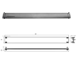 19” 1U Plastic Blanking Panel Type 2